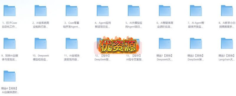 《最新付费购买的coze扣子教程大合集》视频课程热门资源站 | 免费共享网盘资源平台优资源站