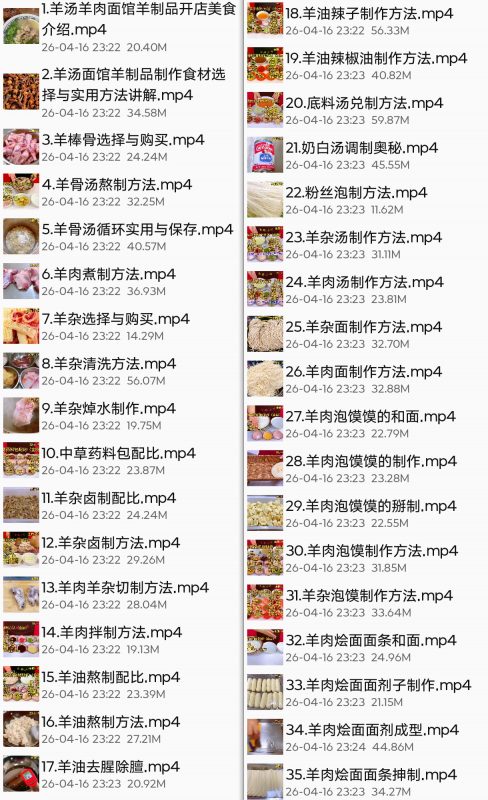 特色羊汤羊肉面馆技术配方（实体店技术）热门资源站 | 免费共享网盘资源平台优资源站